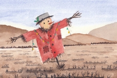 Christmas scarecrow