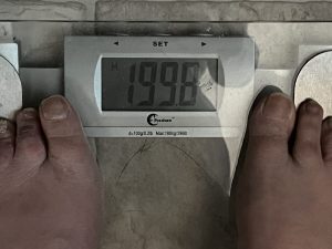 scales showing 199.8